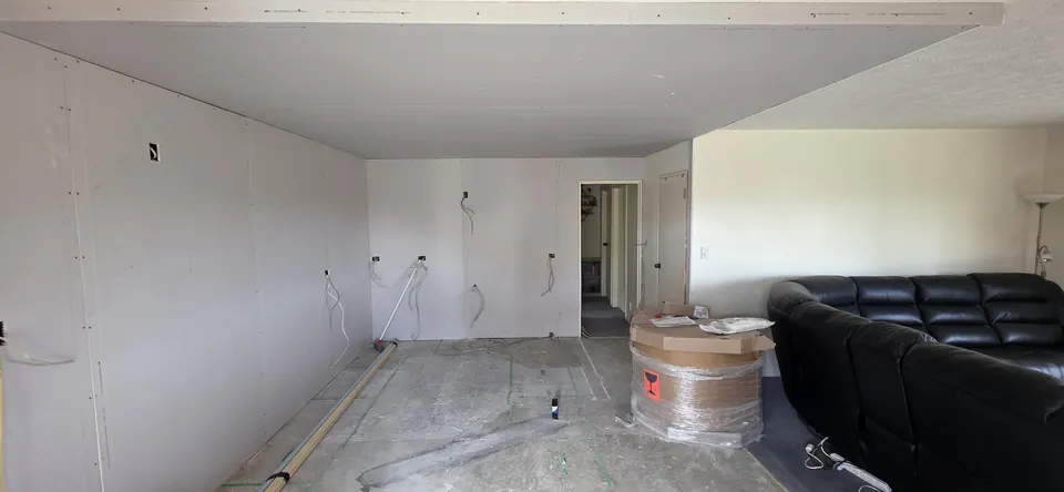 Kitchen space opened up during renovation